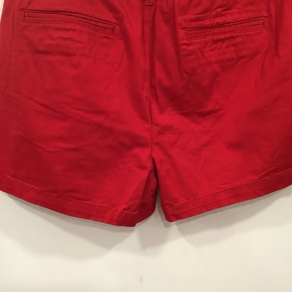 Maison Jules Women's Essential Chino Shorts SZ 12 Red Classic Casual Summer - Picture 9 of 12